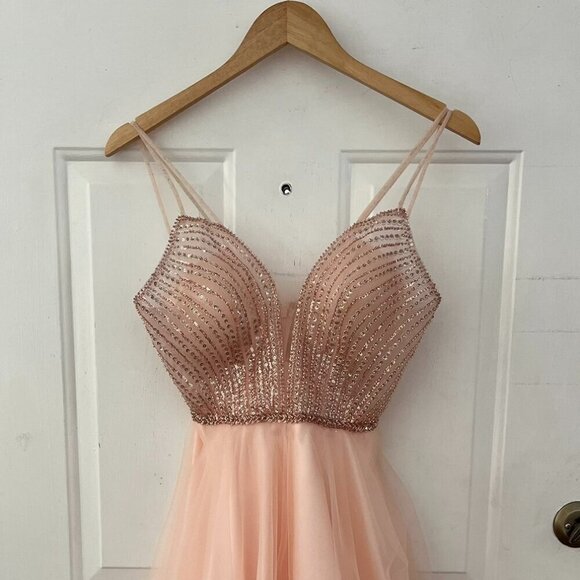 Cinderella Divine Pink Sequins Prom Homecoming Wedding Tulle Short Dress Sz xs - Picture 5 of 10